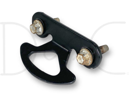 99-10 Ford F250 F350 Pickup Truck Box Bed Tie Down Hook OEM, used with light wear, black metal hook with two bolts, compatible with 1999-2010 Ford F-250, F-350, and F-450 trucks, suitable for securing truck bed cargo, genuine OE part.