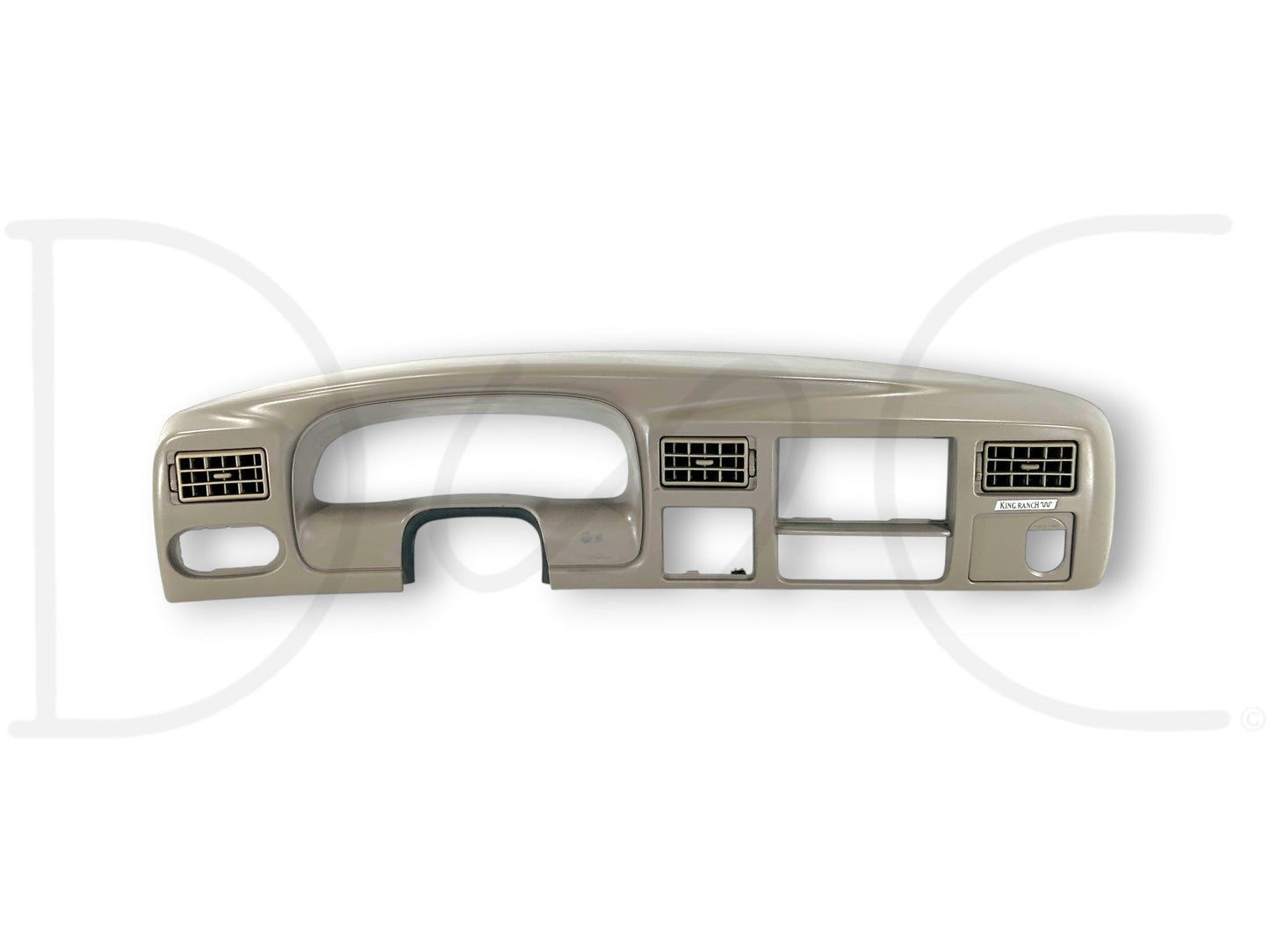 03-04 Ford F250 F350 King Ranch Dash Bezel Radio Cluster Trim Panel Tan OE