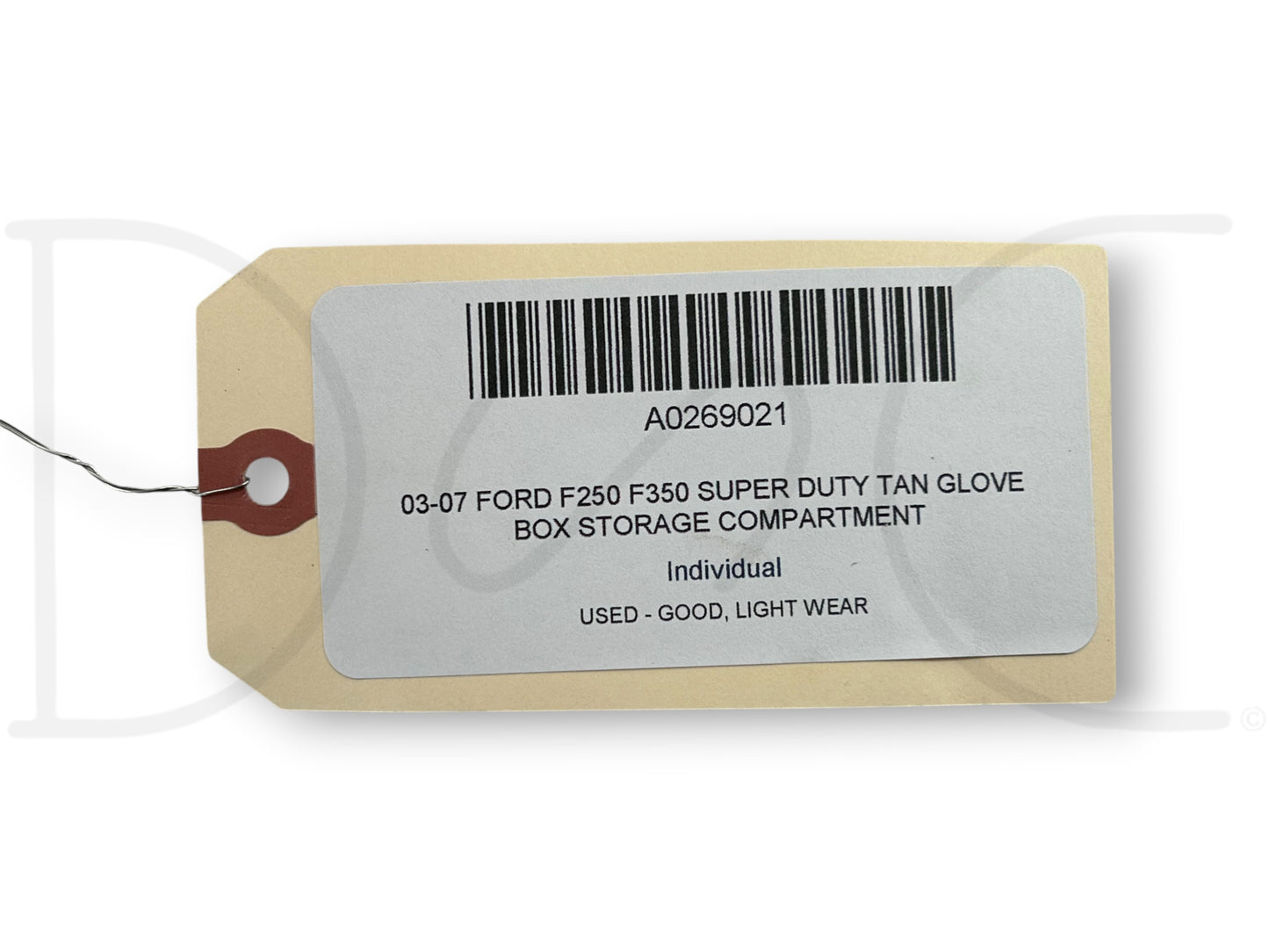 03-07 Ford F250 F350 Super Duty Tan Glove Box Storage Compartment