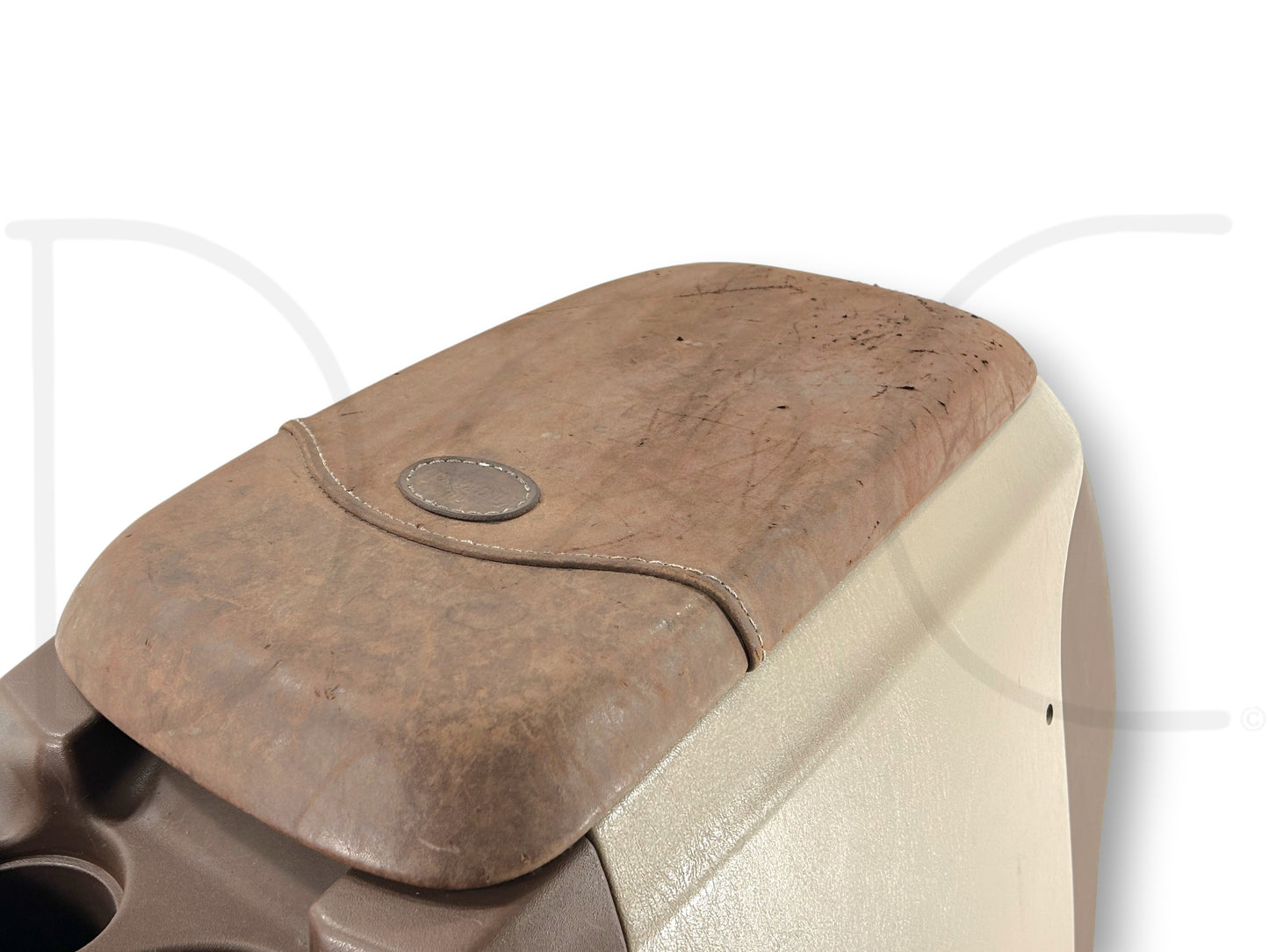 03-07 Ford F250 F350 King Ranch Center Console Floor Storage Tan Leather OE