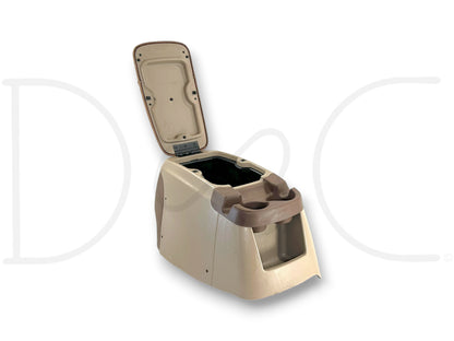 03-07 Ford F250 F350 King Ranch Center Console Floor Storage Tan Leather OE