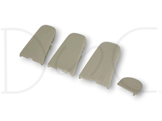 99-07 Ford F250 F350 Super Duty Dashboard Dash Bolt Cover Trim Set Tan OE, used condition with light wear, compatible with multiple Ford Super Duty models from 1999 to 2007.