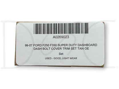 99-07 Ford F250 F350 Super Duty Dashboard Dash Bolt Cover Trim Set Tan OE