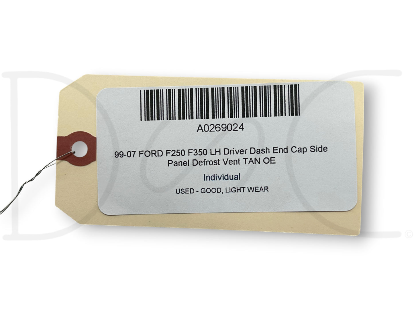 99-07 Ford F250 F350 LH Driver Dash End Cap Side Panel Defrost Vent Tan OE