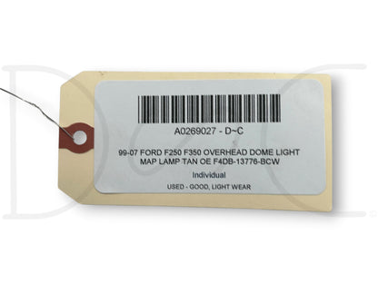 99-07 Ford F250 F350 Overhead Dome Light Map Lamp Tan OE F4Db-13776-Bcw