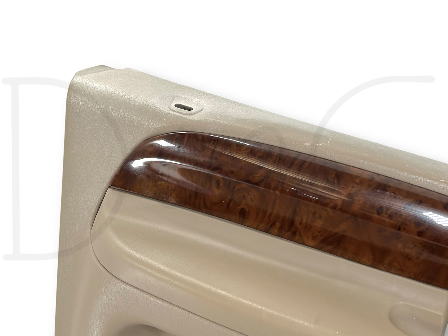 03-04 Ford F250 F350 King Ranch LH Left Driver Front Door Panel Tan Woodgrain OE