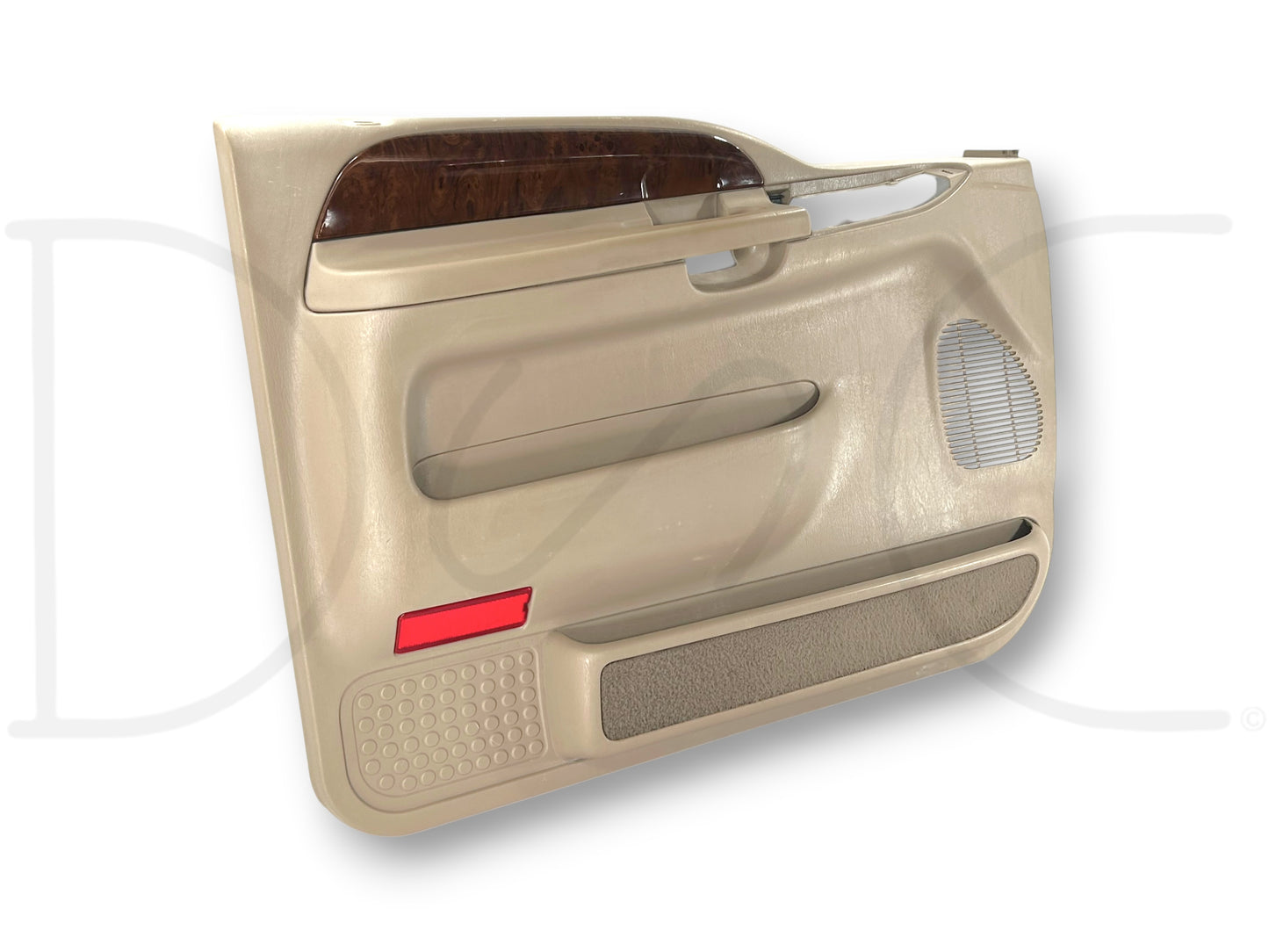 03-04 Ford F250 F350 King Ranch LH Left Driver Front Door Panel Tan Woodgrain OE