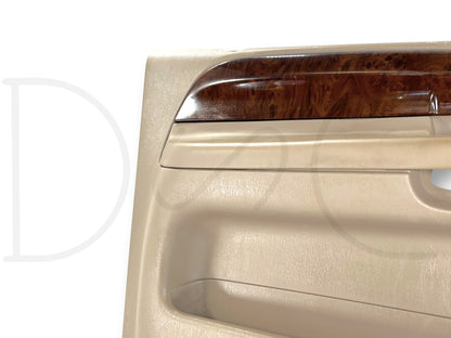 03-04 Ford F250 F350 King Ranch LH Left Driver Front Door Panel Tan Woodgrain OE