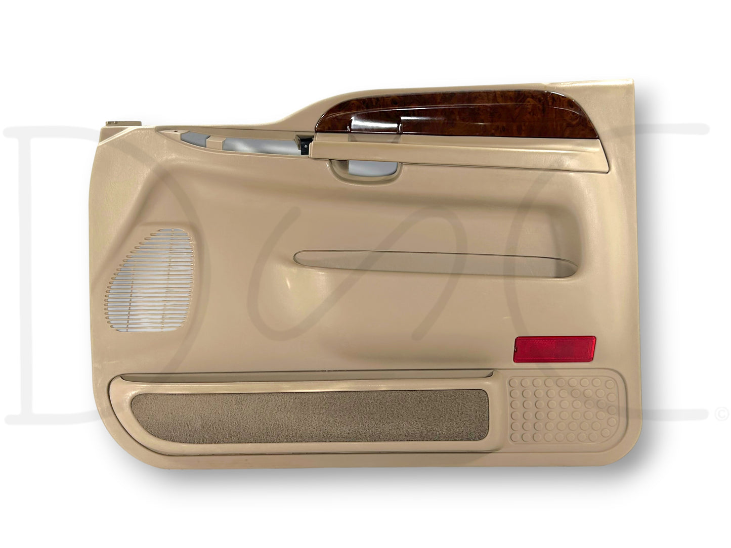 03-04 Ford F250 F350 King Ranch RH Right Passenger Front Door Panel Tan Wood OE