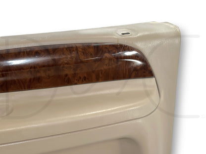 03-04 Ford F250 F350 King Ranch RH Right Passenger Front Door Panel Tan Wood OE