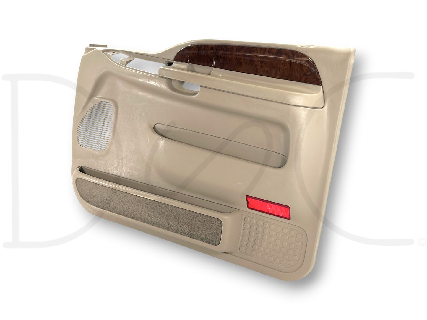 03-04 Ford F250 F350 King Ranch RH Right Passenger Front Door Panel Tan Wood OE