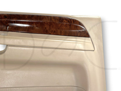03-04 Ford F250 F350 King Ranch RH Right Passenger Front Door Panel Tan Wood OE