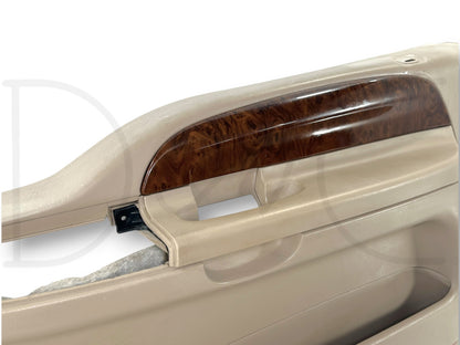 03-04 Ford F250 F350 King Ranch RH Right Passenger Front Door Panel Tan Wood OE