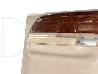 03-04 Ford F250 F350 King Ranch LH Left Driver Rear Door Panel Tan Woodgrain OE
