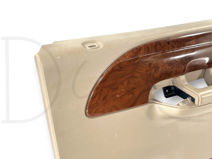 03-04 Ford F250 F350 King Ranch RH Right Passenger Rear Door Panel Tan Wood OE