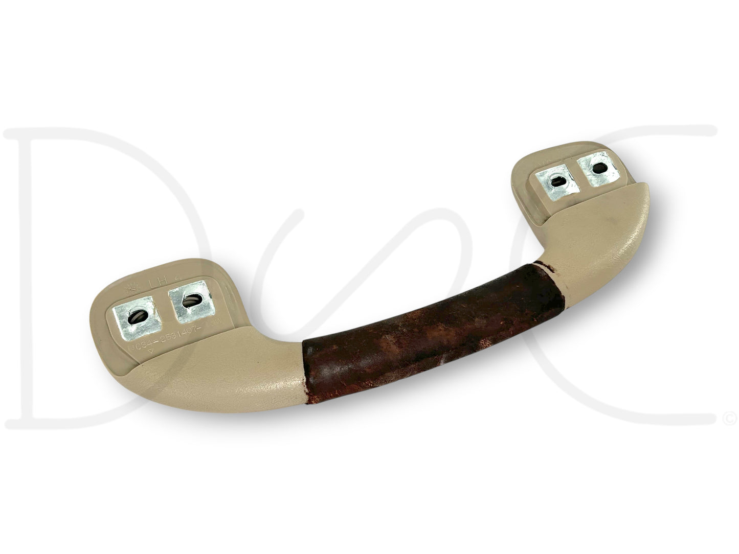 03-07 Ford F250 F350 King Ranch LH Left Driver A Pillar Grab Handle Tan Leather