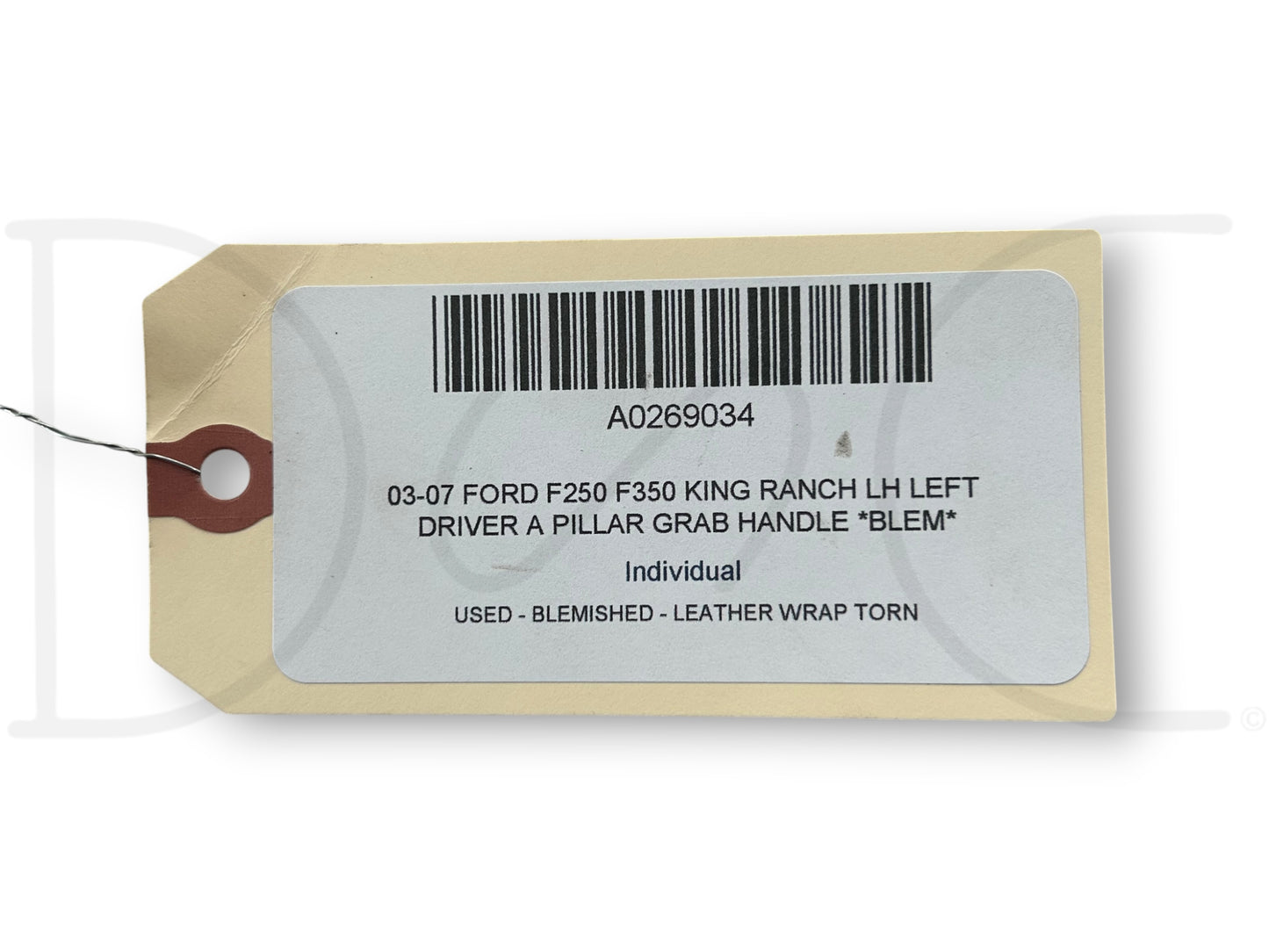 03-07 Ford F250 F350 King Ranch LH Left Driver A Pillar Grab Handle *Blem*