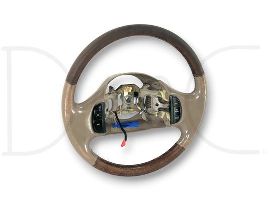 03-04 Ford F250 F350 King Ranch Steering Wheel W/ Cruise Control Tan Leather OEM