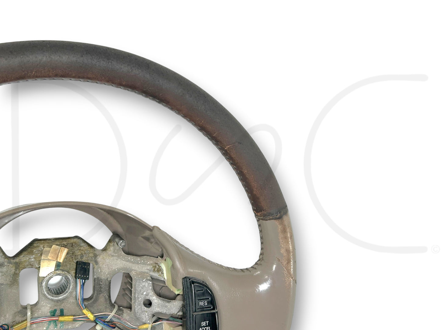 03-04 Ford F250 F350 King Ranch Steering Wheel W/ Cruise Control Tan Leather OEM