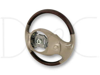 03-04 Ford F250 F350 King Ranch Steering Wheel W/ Cruise Control Tan Leather OEM
