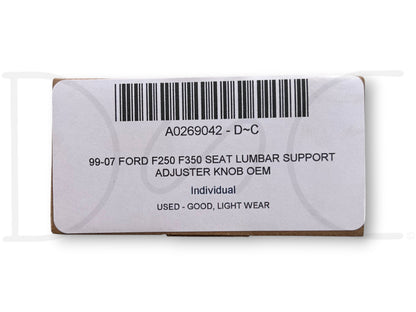 99-07 Ford F250 F350 Seat Lumbar Support Adjuster Knob OEM