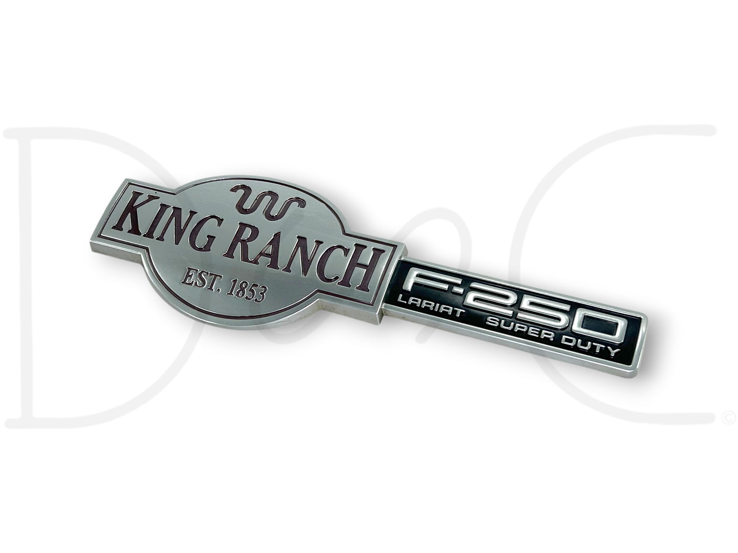 03-07 F250 F-250 King Ranch Lariat Super Duty Fender Badge Emblem Plate RH Right