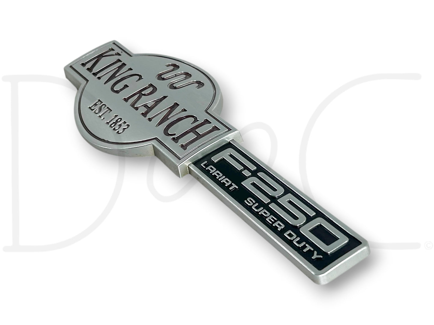 03-07 F250 F-250 King Ranch Lariat Super Duty Fender Badge Emblem Plate RH Right