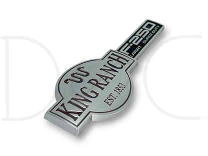 03-07 F250 F-250 King Ranch Lariat Super Duty Fender Badge Emblem Plate RH Right