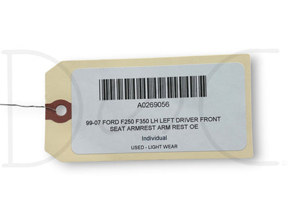 99-07 Ford F250 F350 LH Left Driver Front Seat Armrest Arm Rest OE