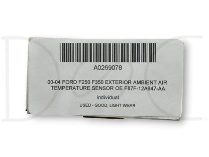 00-04 Ford F250 F350 Exterior Ambient Air Temperature Sensor OE F87F-12A647-Aa