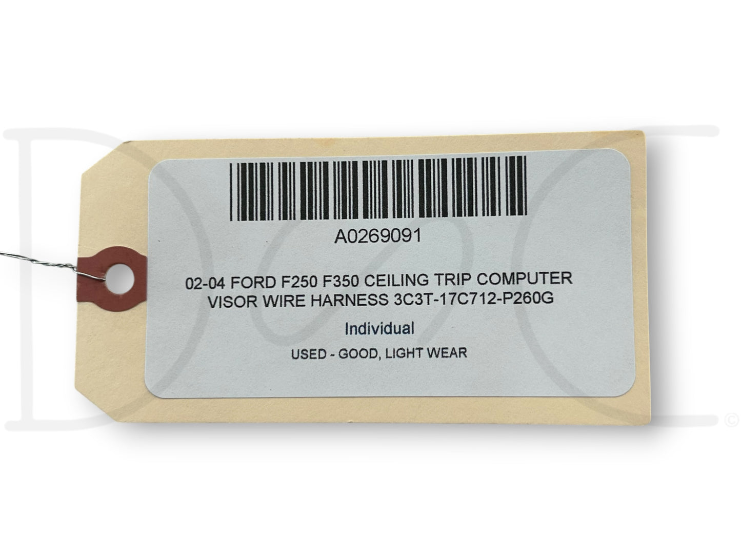 02-04 Ford F250 F350 Ceiling Trip Computer Visor Wire Harness 3C3T-17C712-P260G