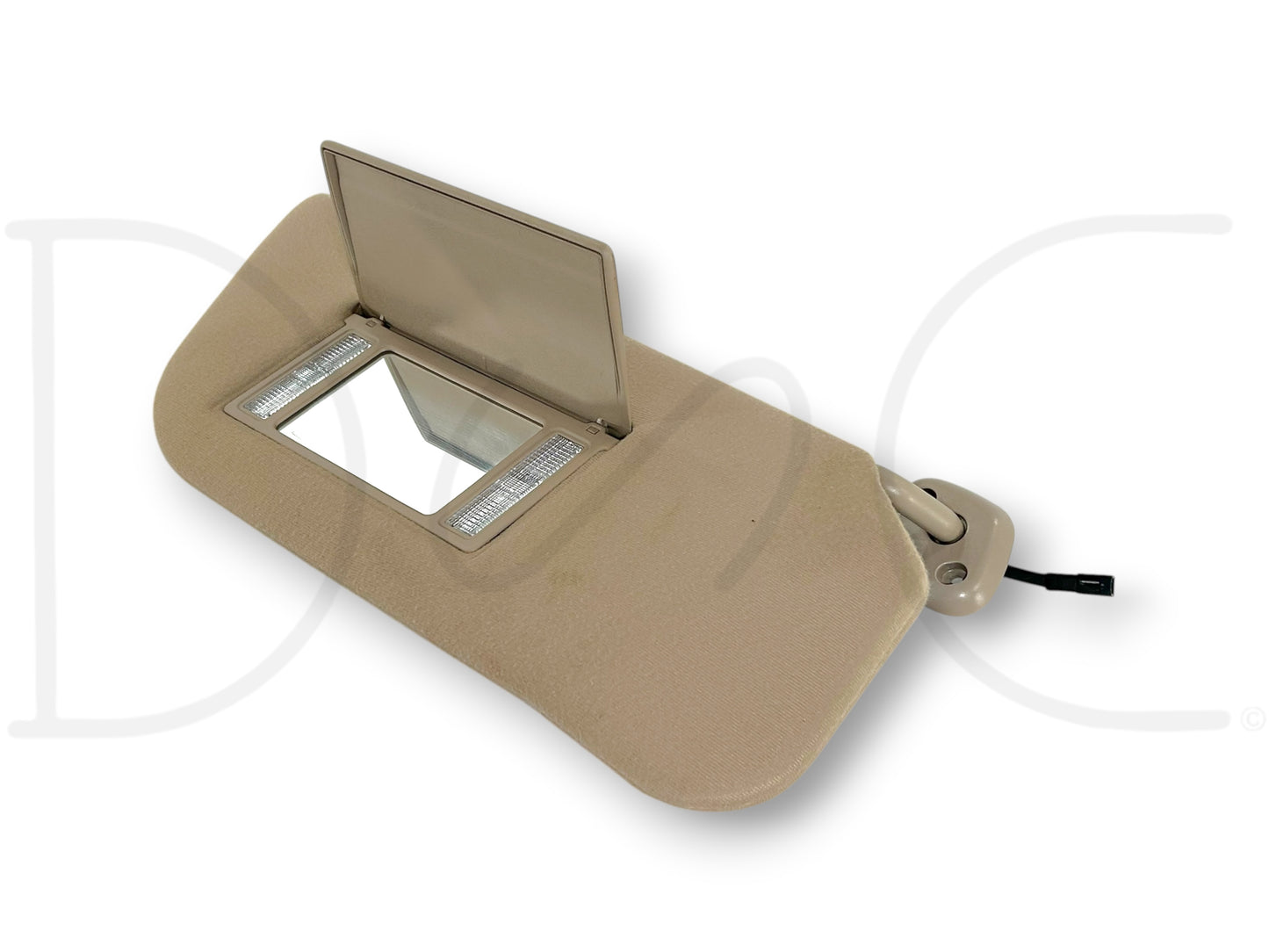 02-07 Ford F250 F350 RH Right Passenger Sun Visor Tan W/ Lighted Mirror OEM