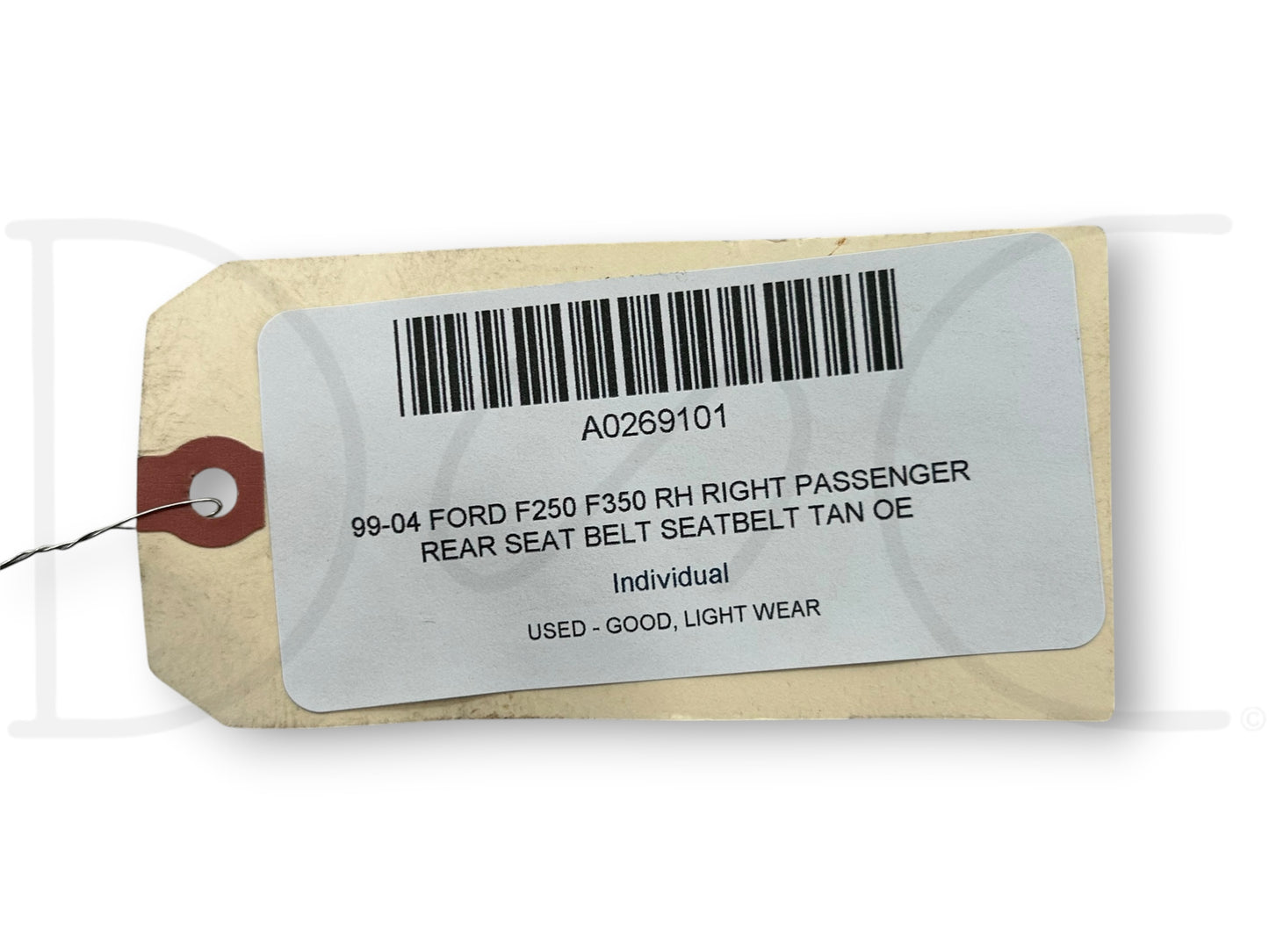 99-04 Ford F250 F350 RH Right Passenger Rear Seat Belt Seatbelt Tan OE