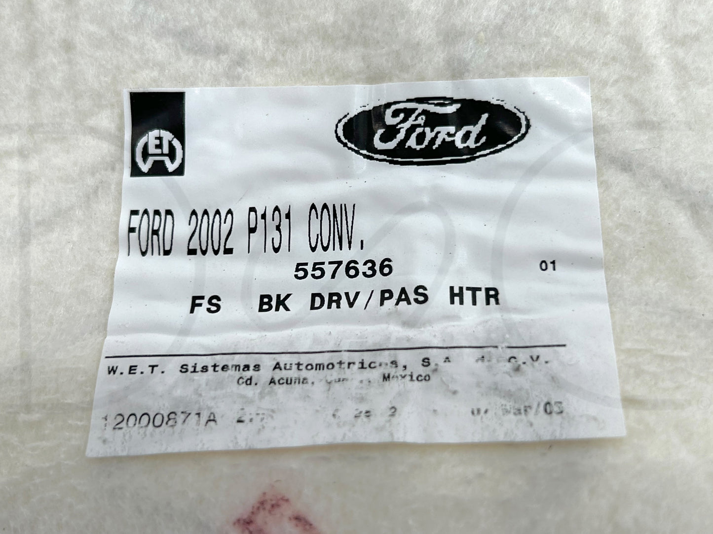 02-07 Ford F250 F350 Front Heated Seat Heating Element Pad Upper Lower Set OE