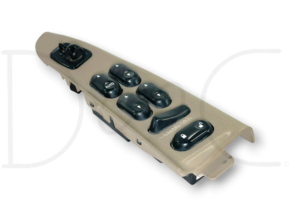 02-05 Ford F250 F350 LH Left Driver Front Power Window Lock Switch Panel Tan