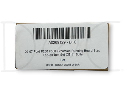 99-07 Ford F250 F350 Excursion Running Board Step To Cab Bolt Set OE 11 Bolts