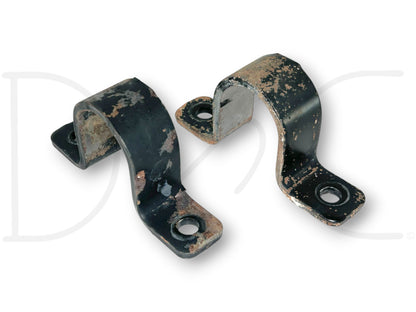 99-04 Ford F250 F350 4X4 Front Axle Sway Bar Bushing Brackets Bracket Set OE