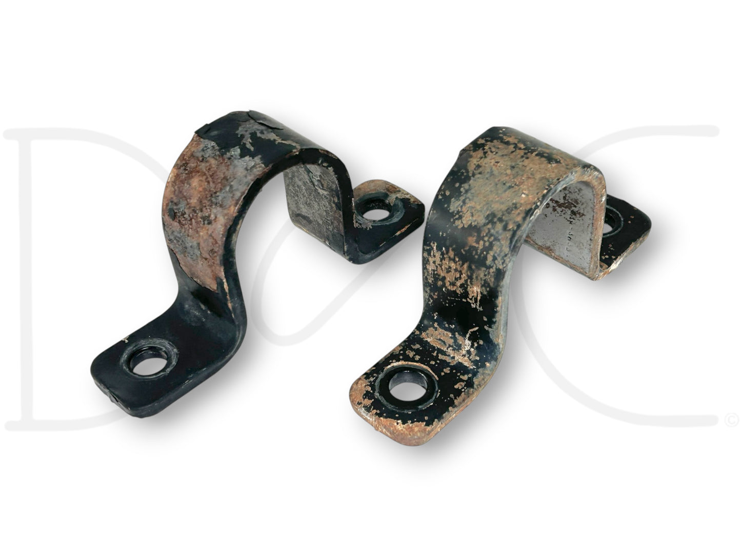 99-04 Ford F250 F350 4X4 Front Axle Sway Bar Bushing Brackets Bracket Set OE