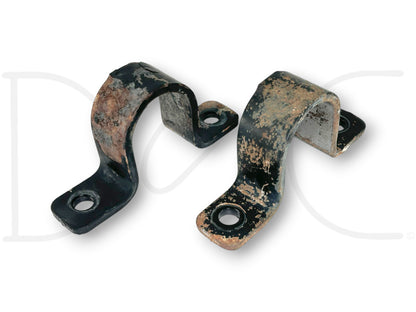 99-04 Ford F250 F350 4X4 Front Axle Sway Bar Bushing Brackets Bracket Set OE