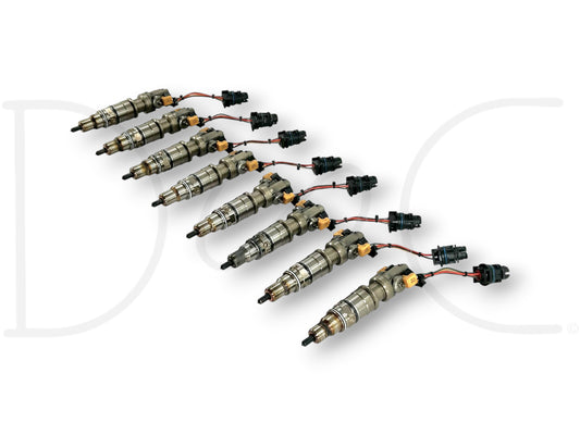 03-07 Ford F250 F350 6.0 6.0L Diesel Fuel Injector Set (8) Injectors *Cores*