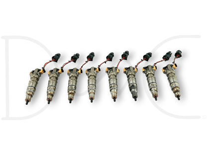 03-07 Ford F250 F350 6.0 6.0L Diesel Fuel Injector Set (8) Injectors *Cores*