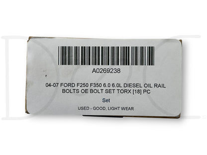 04-07 Ford F250 F350 6.0 6.0L Diesel Oil Rail Bolts OE Bolt Set Torx [18] Pc