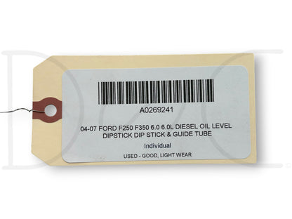 04-07 Ford F250 F350 6.0 6.0L Diesel Oil Level Dipstick Dip Stick & Guide Tube