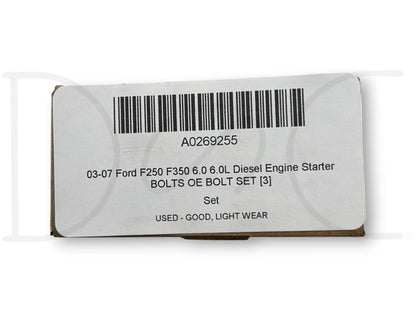 03-07 Ford F250 F350 6.0 6.0L Diesel Engine Starter Bolts OE Bolt Set [3]