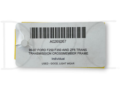 99-07 Ford F250 F350 4WD ZF6 Trans Transmission Crossmember Frame
