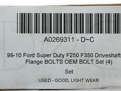 99-10 Ford Super Duty F250 F350 Driveshaft To Flange Bolts OEM Bolt Set (4)