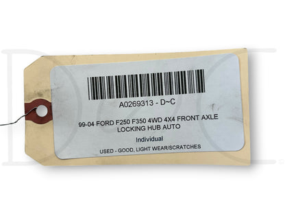 99-04 Ford F250 F350 4WD 4X4 Front Axle Locking Hub Auto