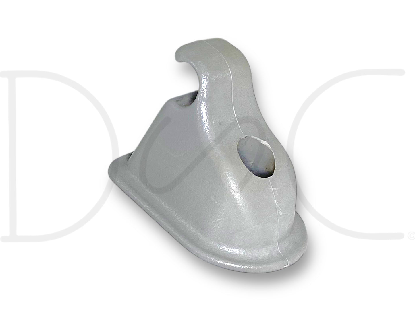 99-01 Ford F250 F350 Sun Visor Clip Retainer Pivot Gray OEM F75B7804132Afw, used gray plastic clip designed for securing sun visors in Ford Super Duty trucks from 1999 to 2001, compatible with F-250, F-350, F-450, and F-550 models, shows light wear but remains in good condition.