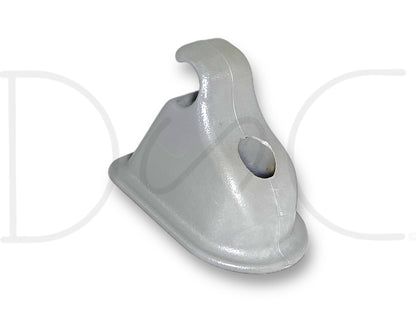 99-01 Ford F250 F350 Sun Visor Clip Retainer Pivot Gray OEM F75B7804132Afw, used gray plastic clip designed for securing sun visors in Ford Super Duty trucks from 1999 to 2001, compatible with F-250, F-350, F-450, and F-550 models, shows light wear but remains in good condition.