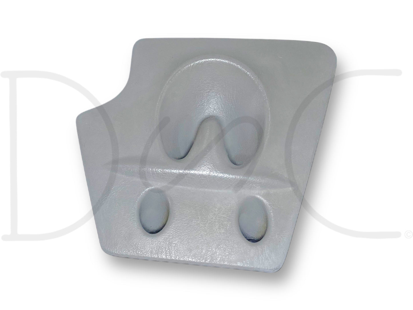 99-04 Ford F250 F350 Center Dash Trash Bag Hook Ashtray Delete Panel Gray OE, used gray plastic panel with light wear, designed for 1999-2004 Ford Excursion and F-Series Super Duty trucks including F250, F350, F450, and F550 models.